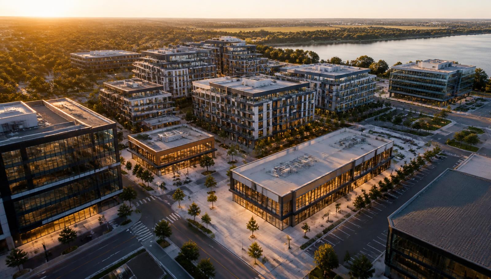 Modern mixed-use real estate development